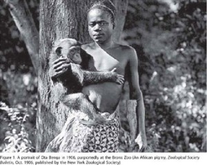 Ota Benga at the Bronx Zoo in 1906